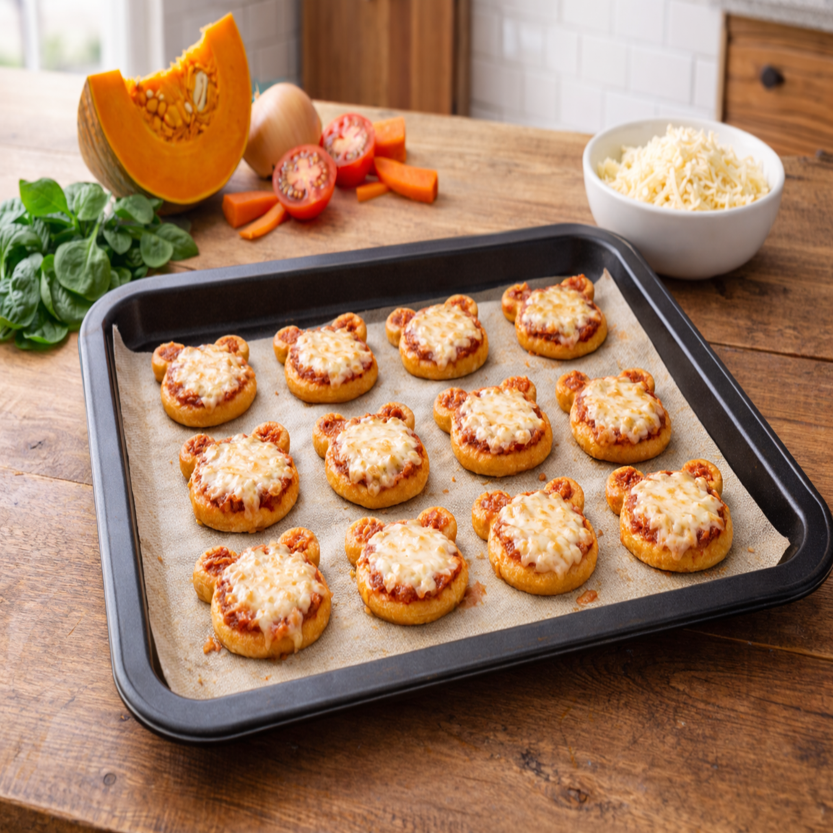 Mini Pumpkin Pizza Bears